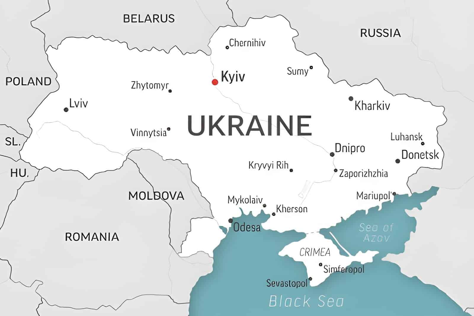 carte de l'ukraine :Actualité de la guerre en Ukraine